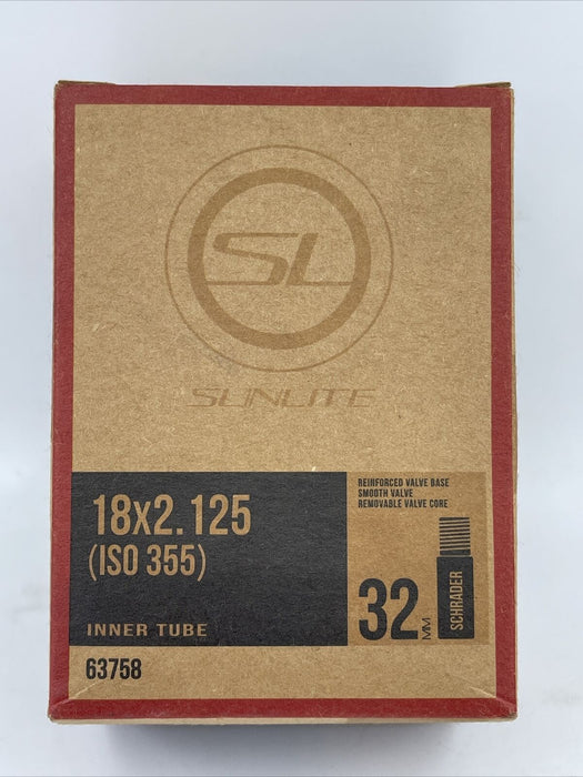 Sunlite Schrader Valve Inner Tube 18x2.125 32mm