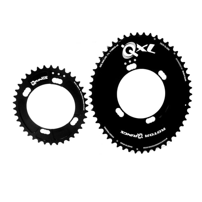 Rotor QXL Aero Outer Chainring 4 Bolt (Shimano) - Black - 52T - 110BCD
