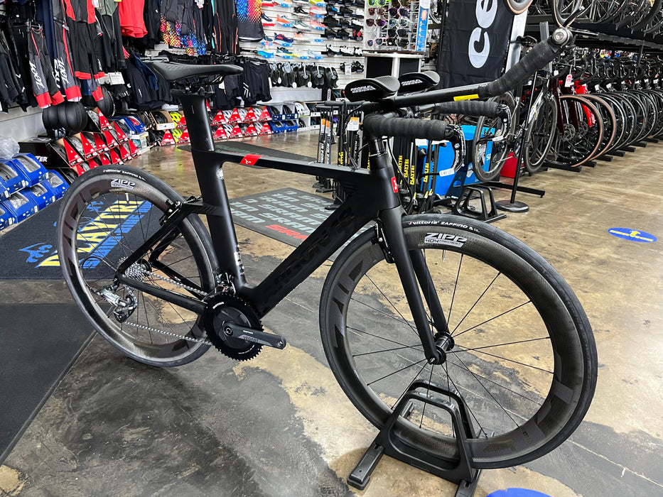 Argon 18 E-117 Tri SRAM Force 22 - ZIPP 404 Firecrest - Black/Black 2023