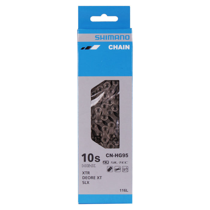 Shimano XT CN-HG95 Chain - 10-Speed, 116 Links, Silver